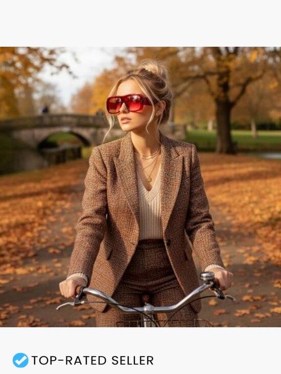Retro Square Oversize Sunglasses Metal Frame Shield Style UV400 Protection main image 7